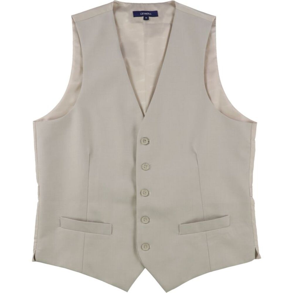 Gioberti Mens Solid Five Button Vest, NWT